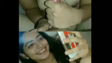 Cute Desi GF Giving Blowjob & Handjob To Her BF Even When She?s Using Her Phone