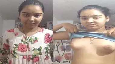 Cute girl striptease in bathroom and naked show