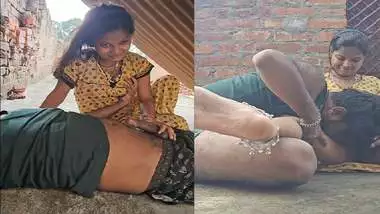 Horny village couple sex on rooftop with oral sex