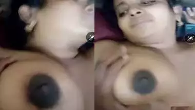Big boobs wife sharing with husband friend on video call